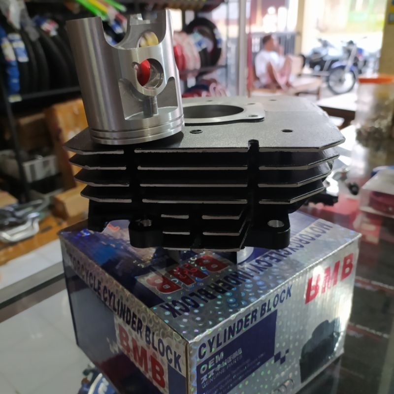 block cylinder/ blok silinder boring rx king satu set piston & ring BMB