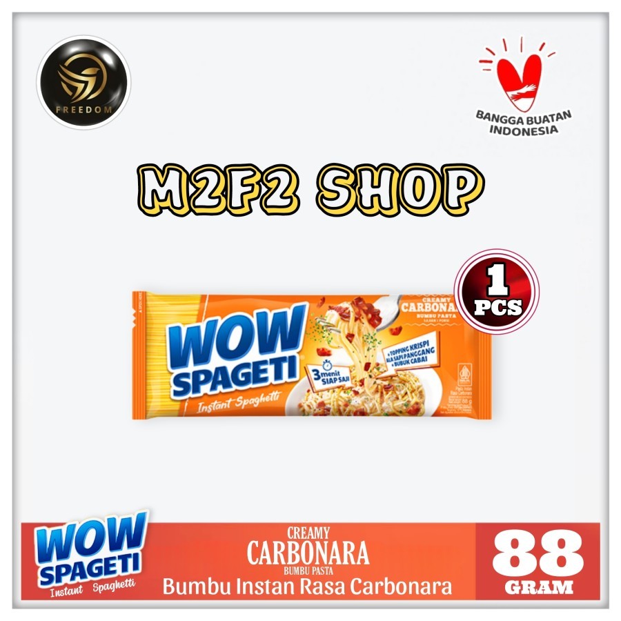 

Wow Spageti Instant Pasta Spaghetti Creamy Carbonara - 88 gr (Kemasan Satuan)