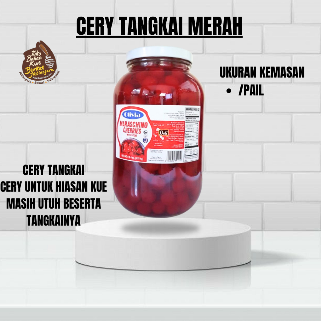 

TOPPING CAKE CERY TANGKAI MERAH / CERY HIASAN KUE / CERY MERAH REPACK /PAIL