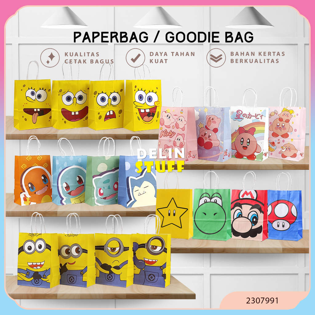 

Goodie Bag Ulang Tahun Anak Tas Ulang Tahun Anak Snack Ulang Tahun Anak Mario Spongebob Pokemon Minion Kirby (2307991)