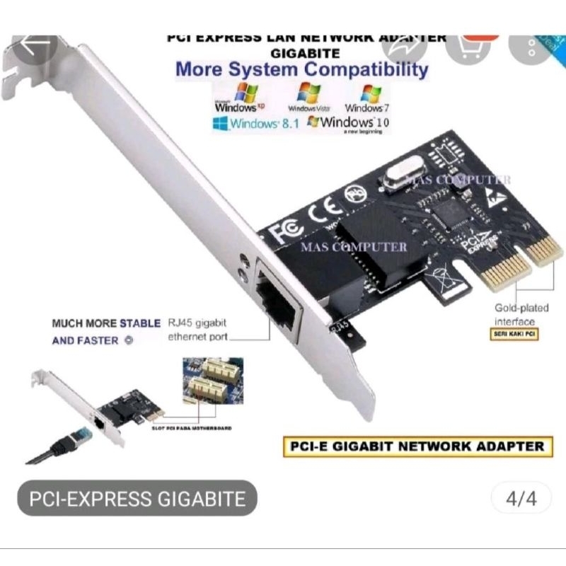 pci express gigabit lan card