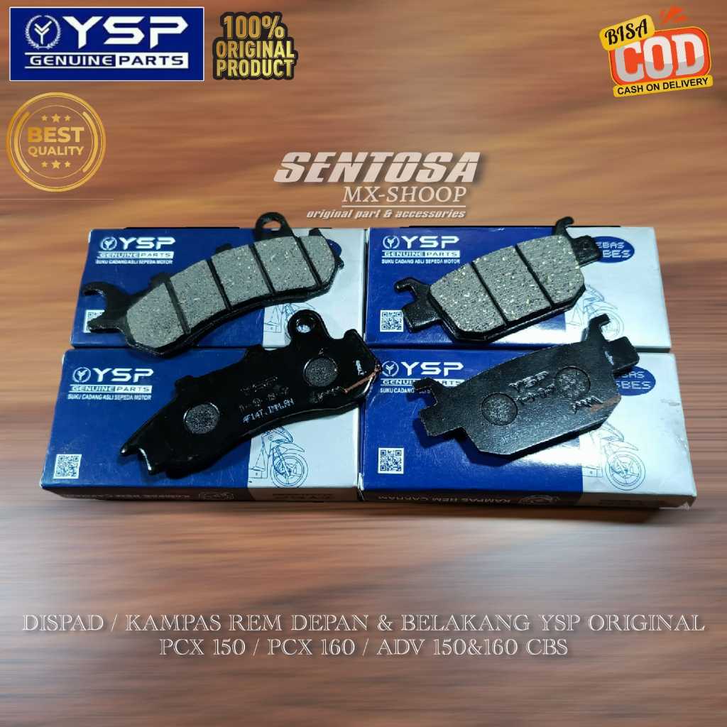 DISC PAD / KAMPAS REM DEPAN & BELAKANG YSP ORIGINAL MOTOR PCX150 CBS / PCX 160 CBS / ADV 150-160 CBS