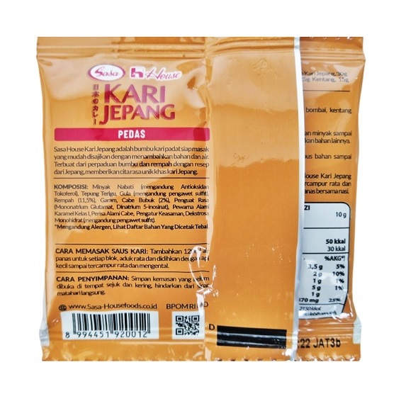 

SASA House Kari Jepang Pedas Renceng [12x20 gr]