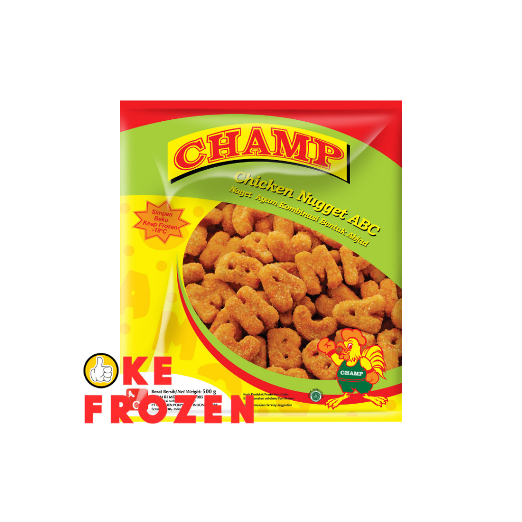 

CHAMP NUGGET ABC 500GR NUGGET AYAM BERBENTUK ABJAD