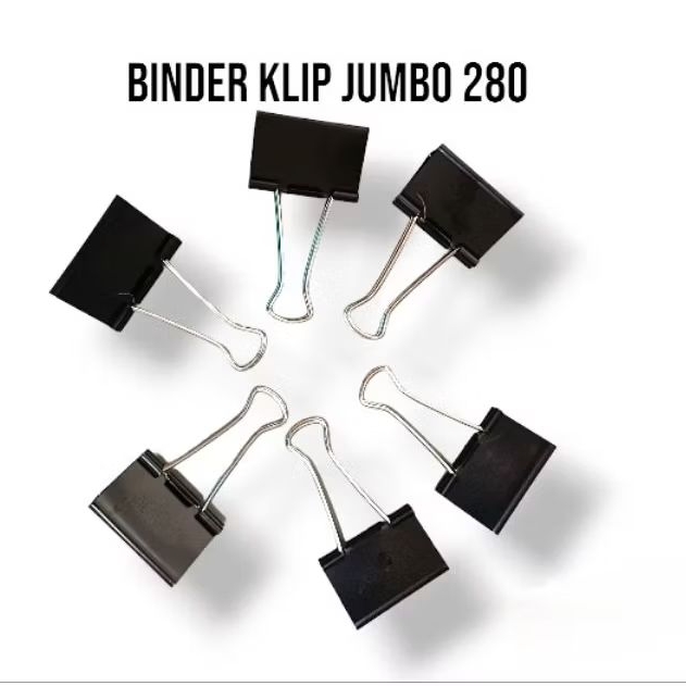 

binder clip hitam besar 280 klip kertas hitam jumbo 60 mm ( 6 pcs)