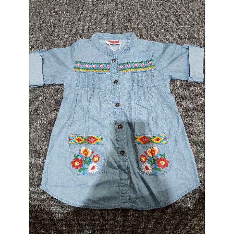 Tunik cool baby girl saku bordir brand