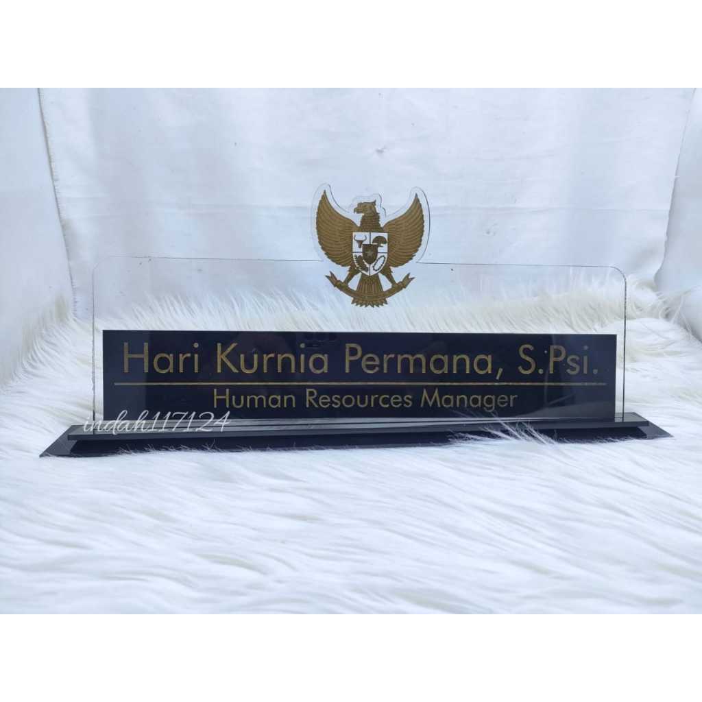 Papan Nama Akrilik Meja Kerja Name Desk  Acrylic / Papan Meja Akrilik