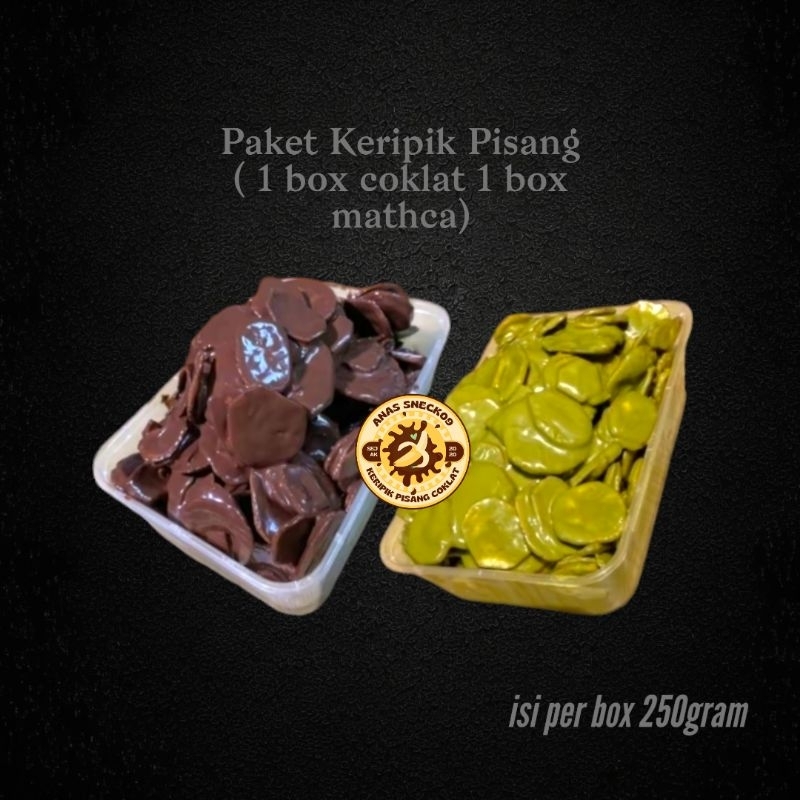 

2 Box Keripik Pisang Cokelat Dan Matcha / Keripik Pisang Cokelat Lumer