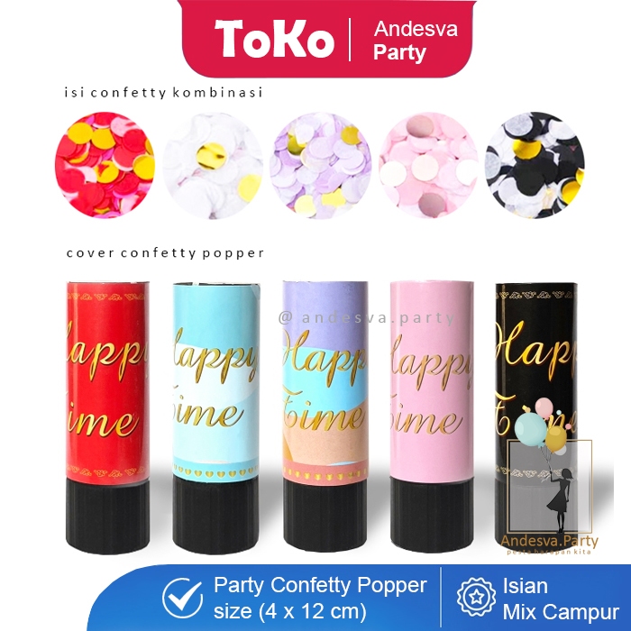 confetti Poper mini / party poper Tema Wedding Pesta Bride party hbd