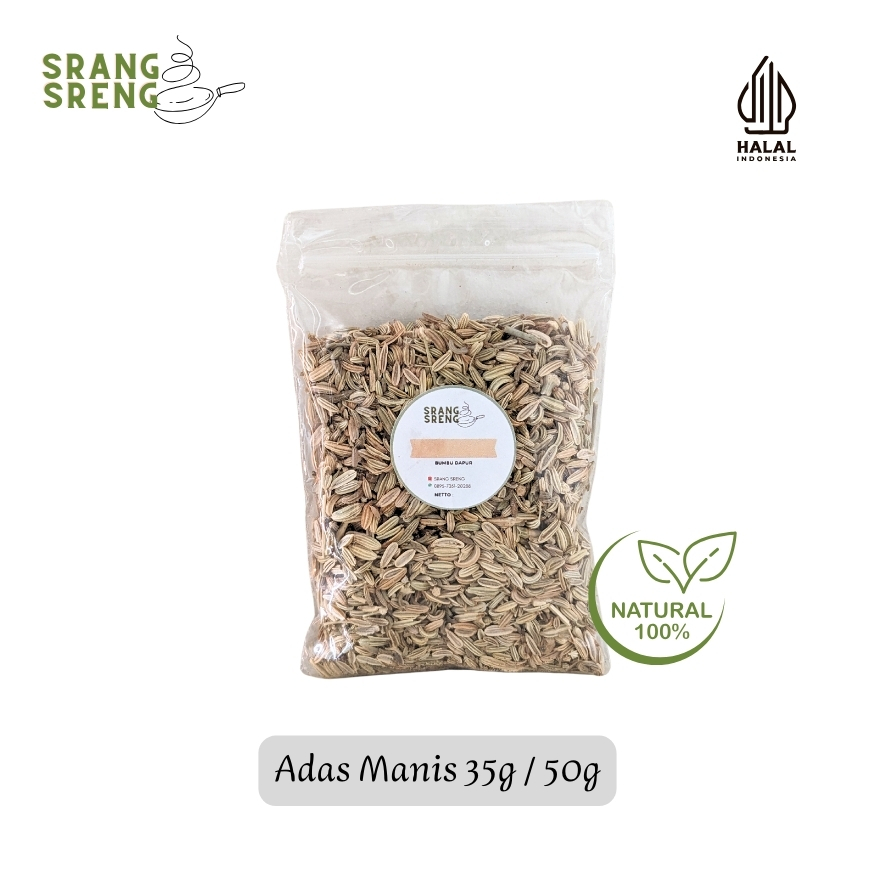 

Adas Manis/ Biji Adas/ Fennel Seed 35 g & 50 g 100% Murni