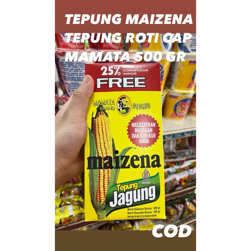 

TEPUNG MAIZENA - TEPUNG JAGUNG CAP MAMATA 500 GR