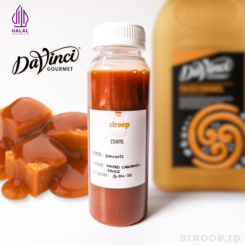 

Repack Davinci Sauce 250ml - Caramel - Salted Caramel - White Chocolate - Chocolate - Butterscotch
