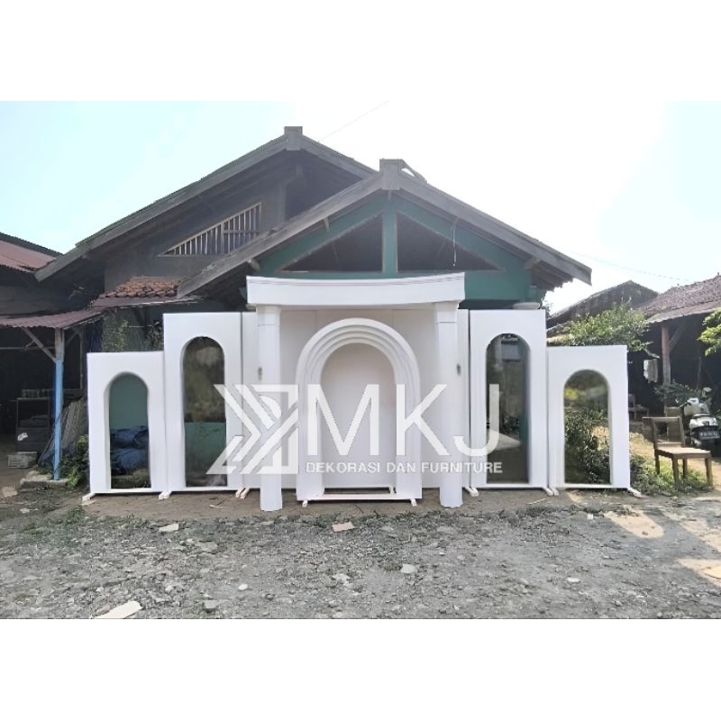 pelaminan backdrop/backdrop pelaminan terbaru/backdrop triplek/dekorasi wedding triplek mewah