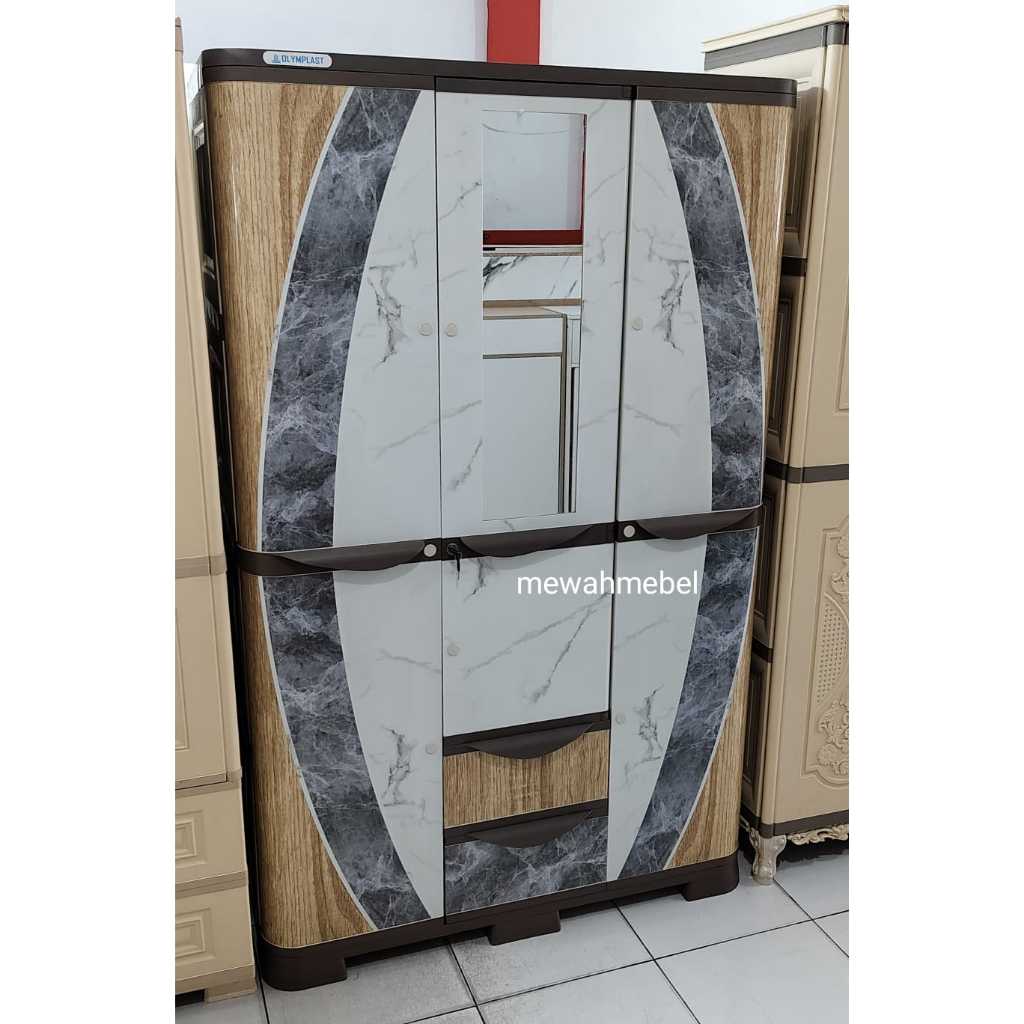 Lemari pakaian olymplast / lemari Olymplast / lemari baju Olymplast / lemari pakaian 3 pintu olympla