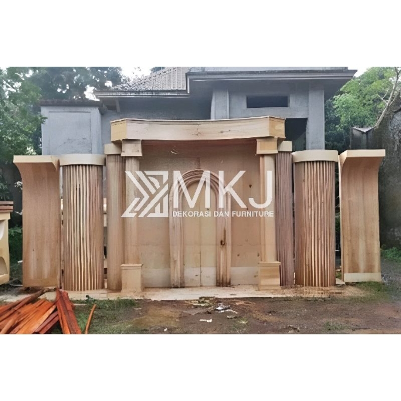 pelaminan backdrop/backdrop pernikahan triplek 3D/dekorasi pernikahan/wedding dekorasi