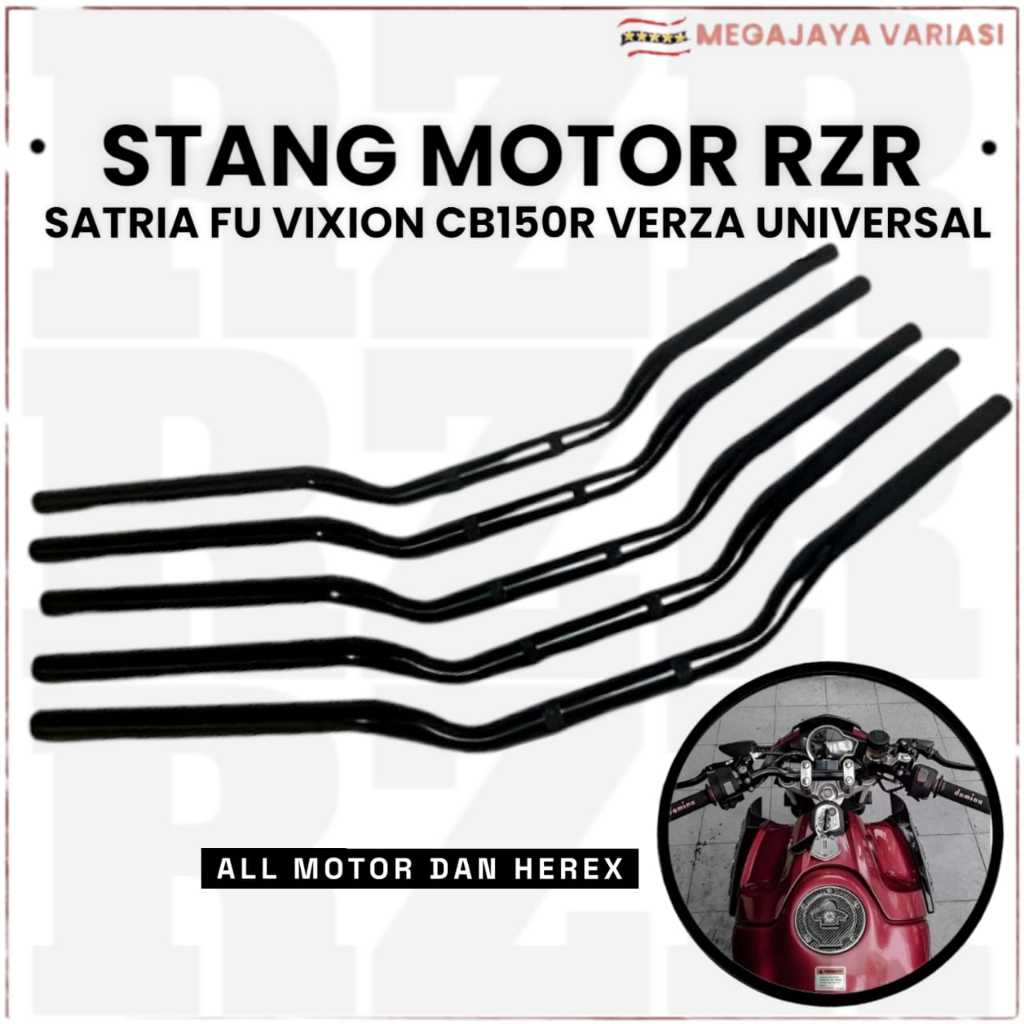 STANG RZR STANG STIR MOTOR VARIASI PNP NINJA R15 SATRIA FU VIXION CB150R VERZA UNIVERSAL SEMUA MOTOR