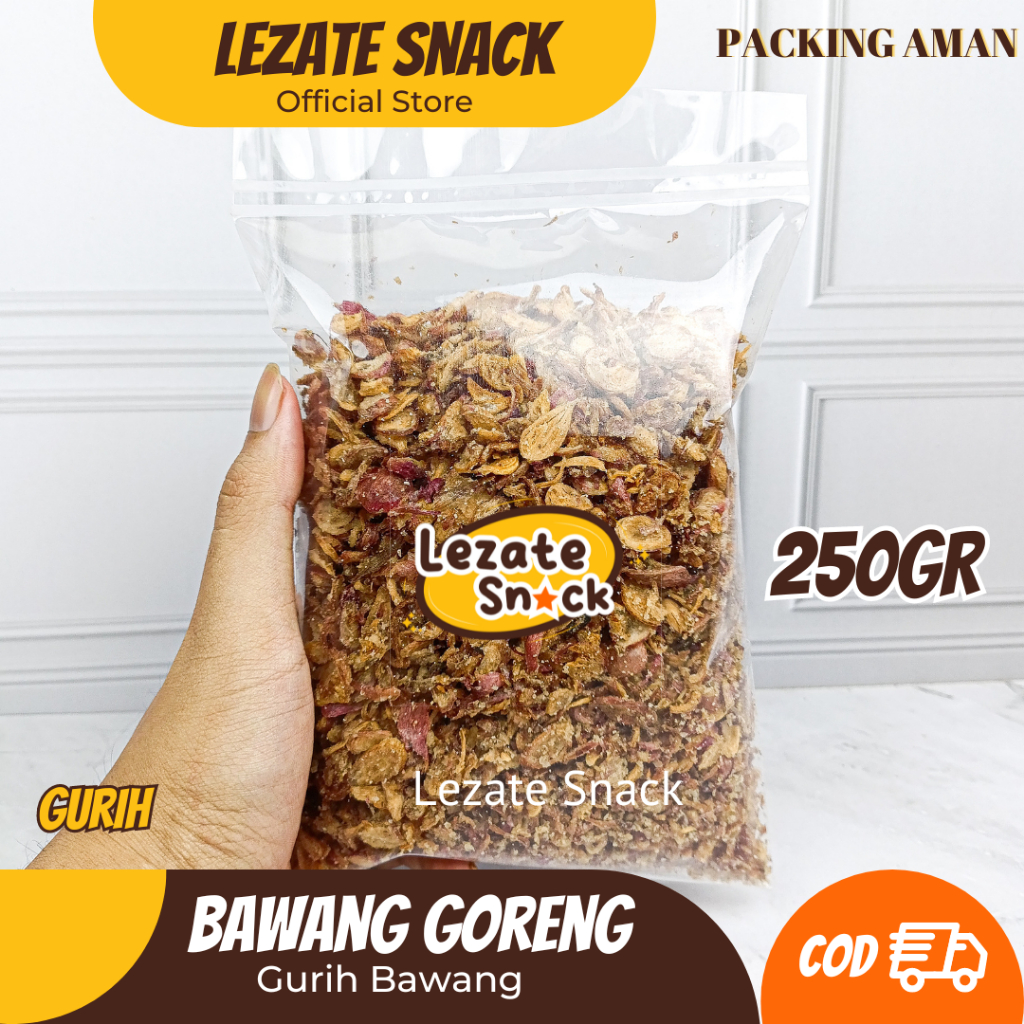 

Sedap Snack - Brambang Goreng 250GR Asli Brebes Enak Renyah Murah / Bawang Goreng Tepung Tipis Murah Cocok Untuk Indomie Khanza Sanjaya Musdalifah