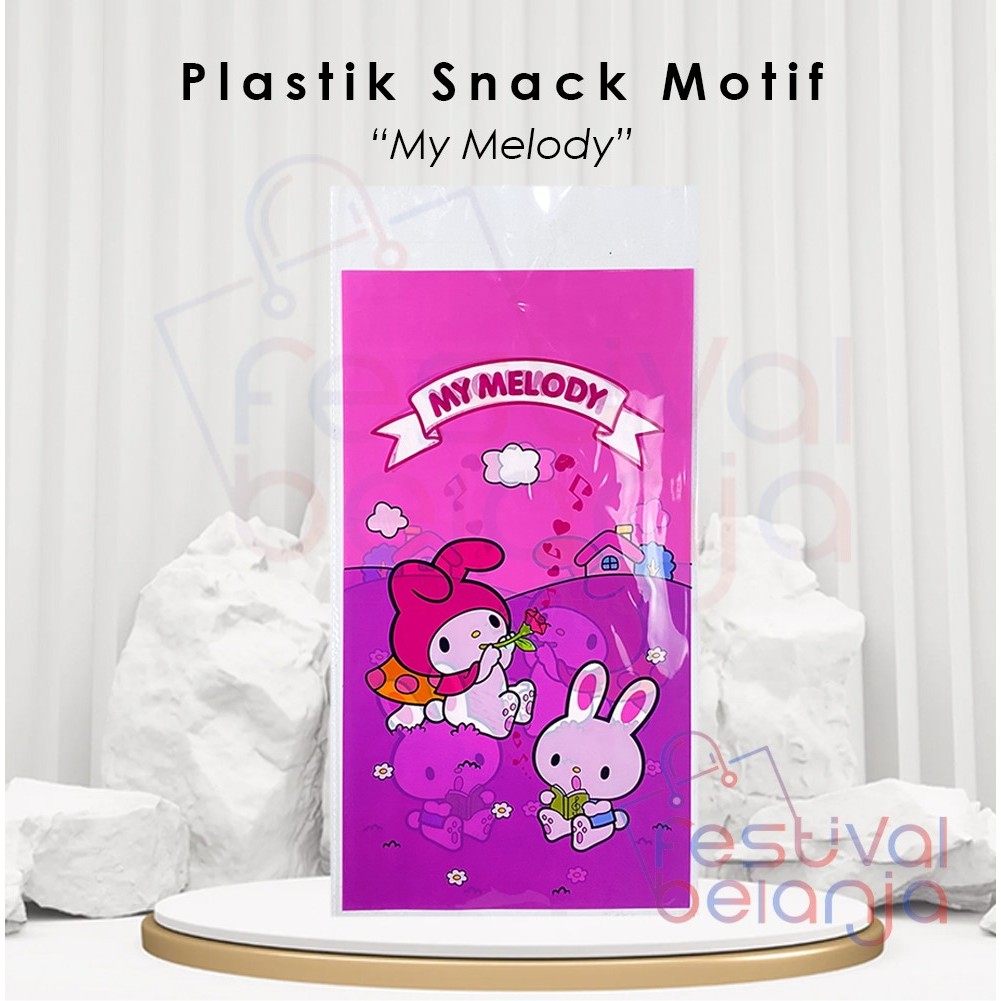 

Plastik Snack Ultah Melody/ Plastik Snack Sanrio Uk 50x25 / Plastik Snack Ultah Sanrio / Plastik Snack Ultah