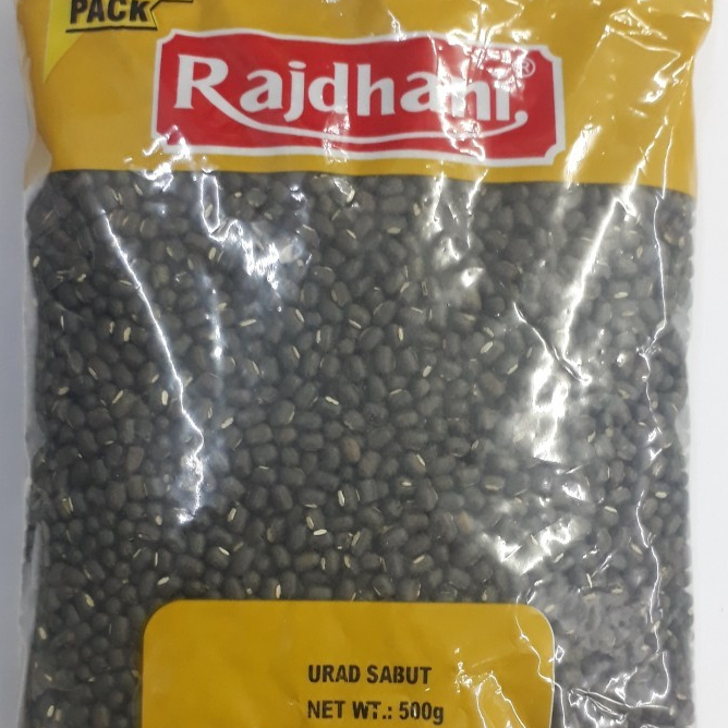 

BLACK URAD SABUT RAJDHANI 500G / Black Urad Dall Whole