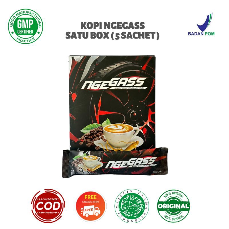 

Kopi Ngegass Kemasan 1 Box ( Isi 5 sachet ) 100% Original