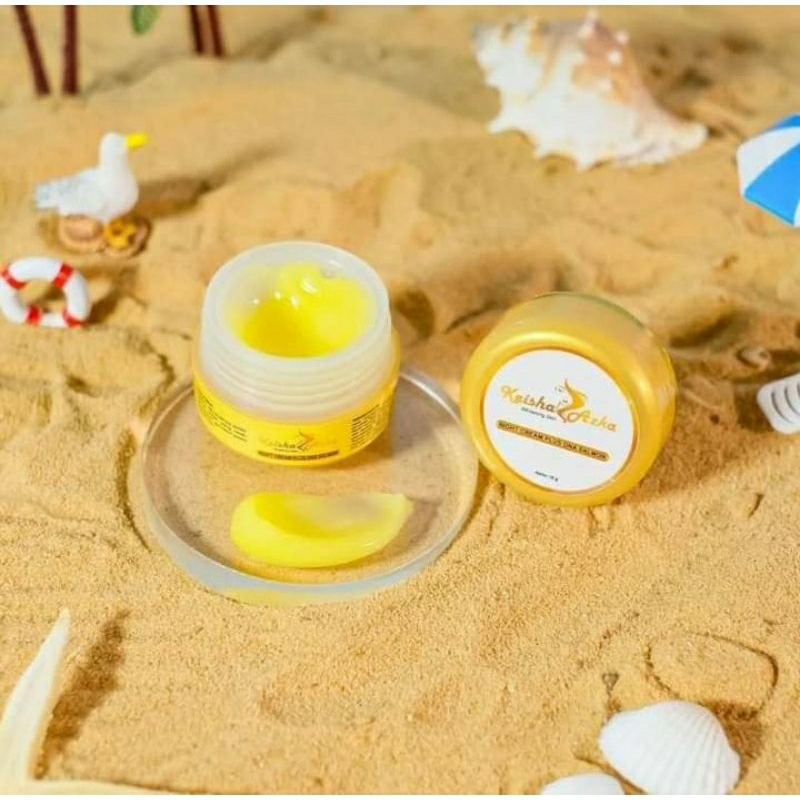 COD Keisha Azka Night Cream Plus DNA Salmon pelicin atasi Flek hitam