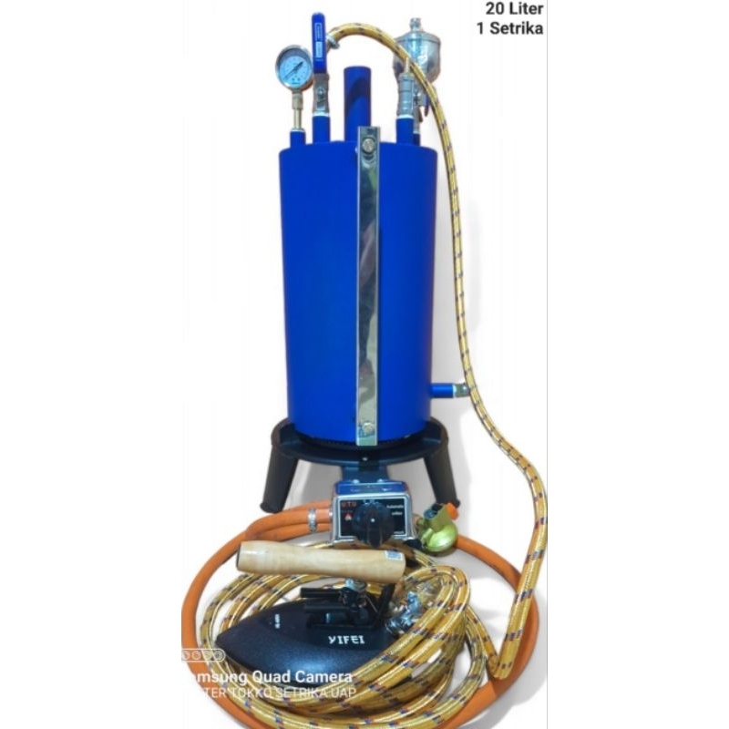 Setrika Uap Boiler Laundry 20 Liter 2 Setrika Lengkap
