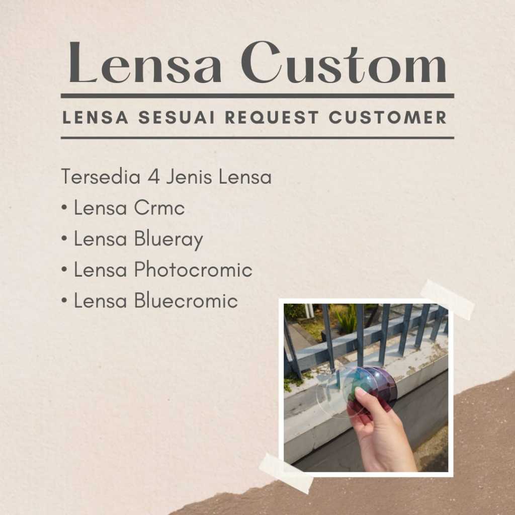 Lensa Kacamata Custom - CRMC / Blueray / Photocromic / Bluecromic - Free Box Lap