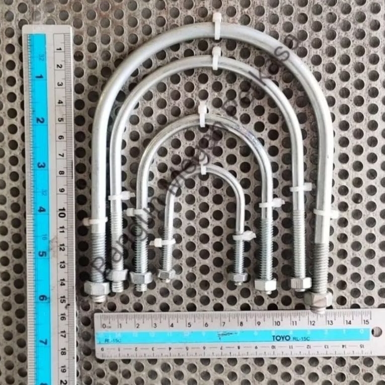 U Bolt 8" inch / Klem Pipa