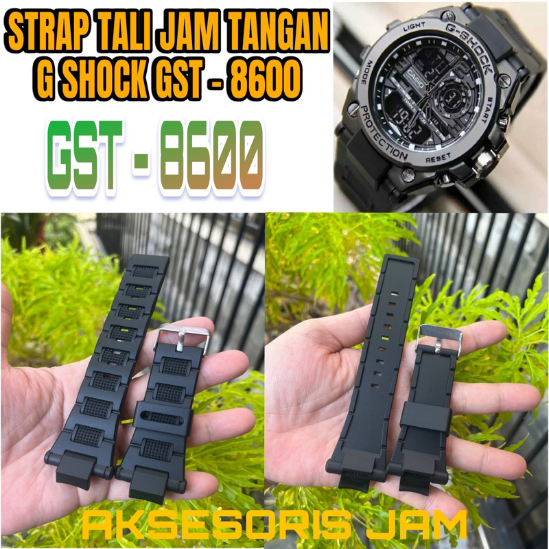 Strap Pengganti Tali Jam Tangan Pria G Shock GST-8600 Metal Full Black GST8600 GST 8600
