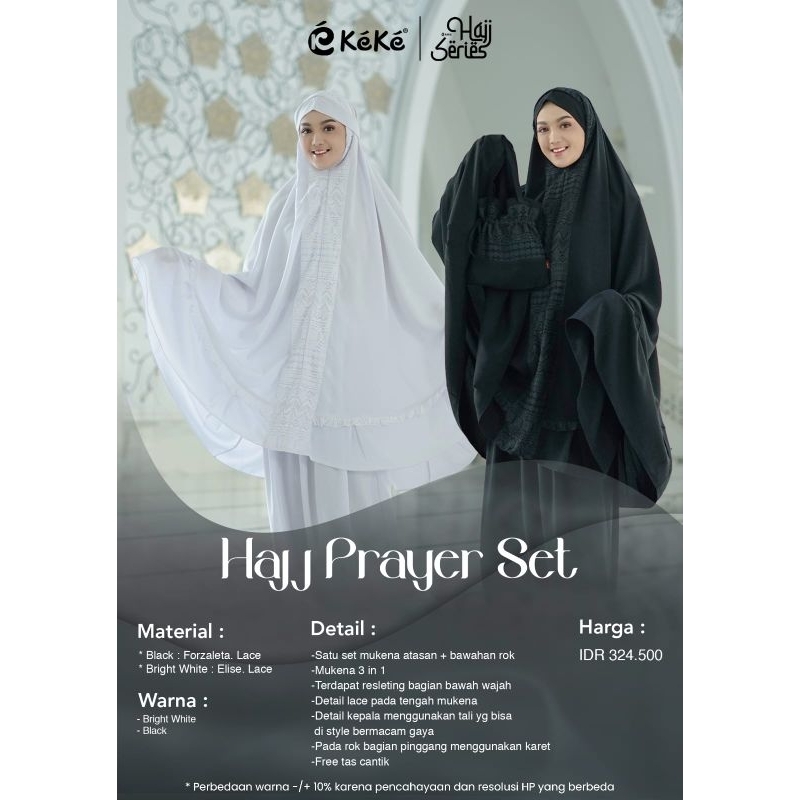 Mukena Dewasa / Prayer Set - Hajj Prayer Set by Keke
