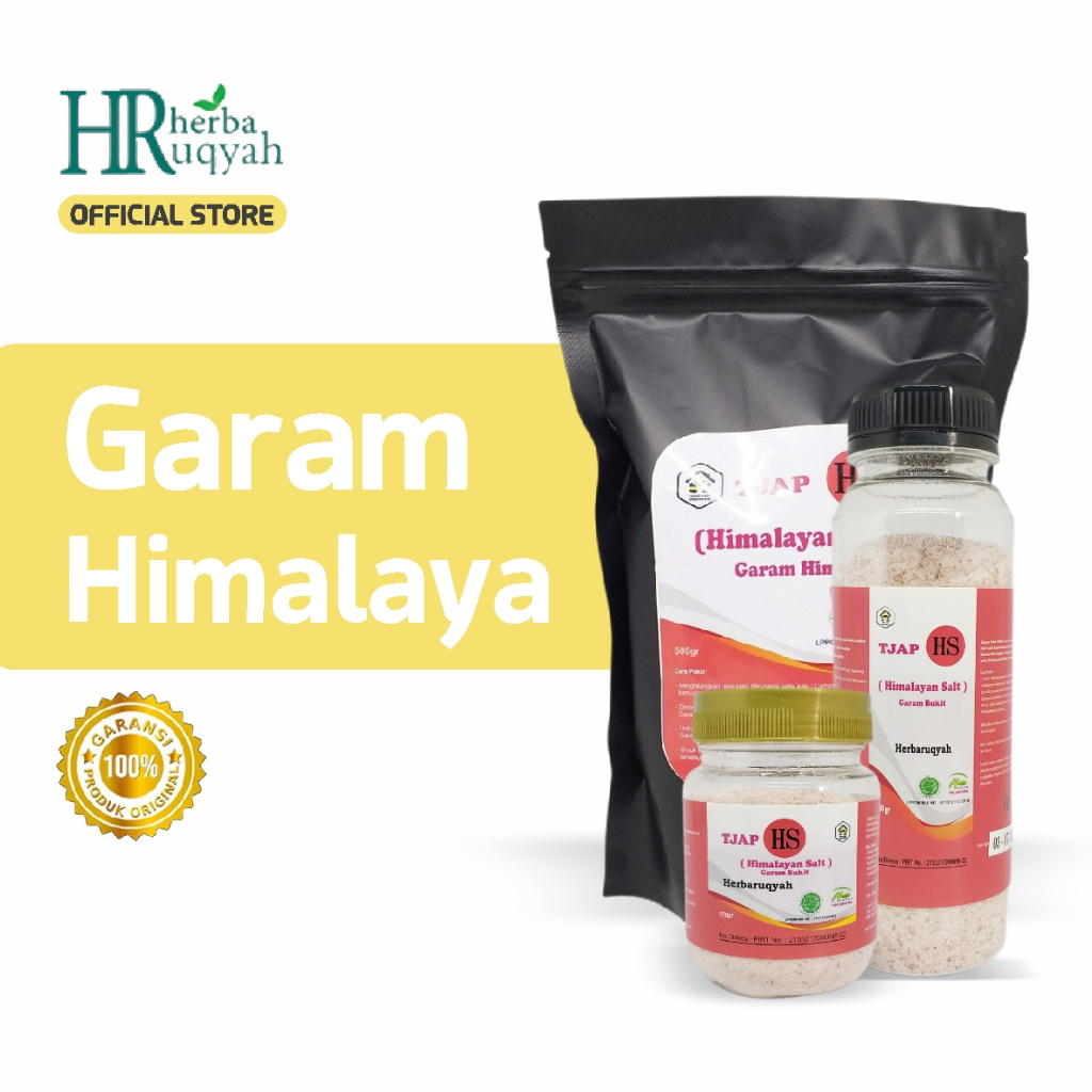 

Garam Himalaya Tjap HS | Himalayan Salt Original | Himalayan Pink Salt 100% Murni Kualitas Premium