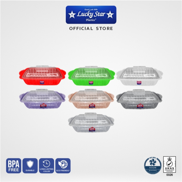 Lucky Star - TEMPAT PRASMANAN SEGI ADENA 2 LTR / PIRING SAJI / PIRING PRASMANAN