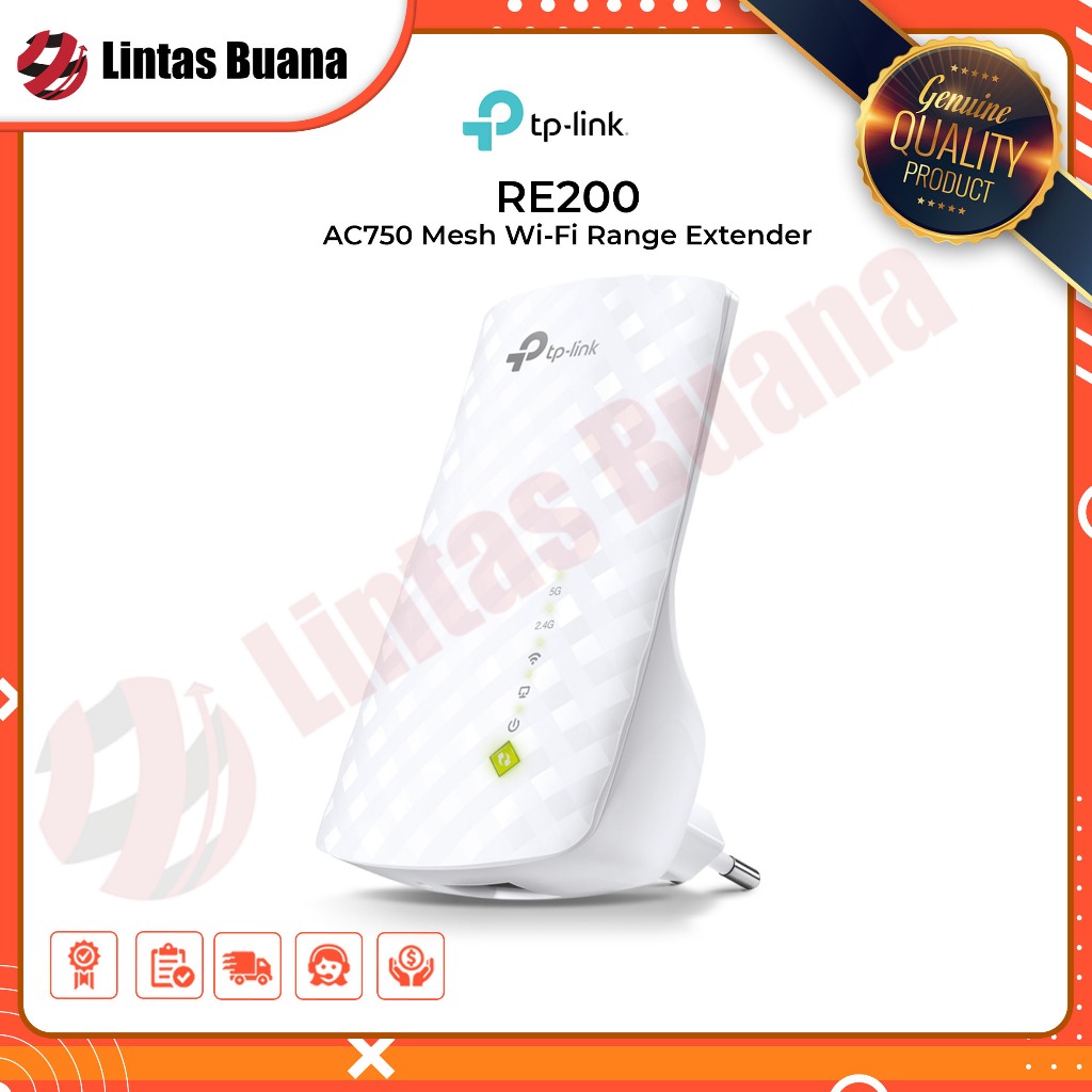 TP-LINK RE200 AC750 Mesh Wi-Fi Range Extender - Repeater Tplink RE 200