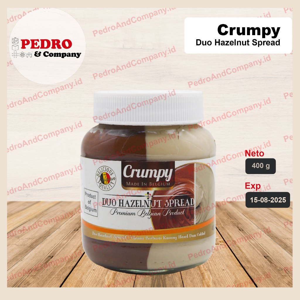 

crumpy duo hazelnut spread 400 gram - selai impor belgium