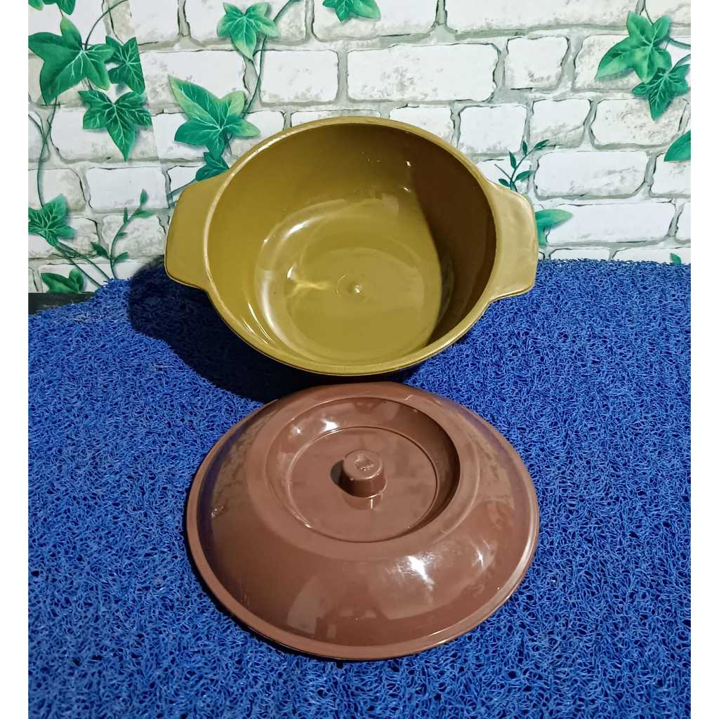 mangkok tutup (18CM) / tempat penyimpanan wadah BASI BULAT IKAN ELANDRA / basi makanan sebaguna basi