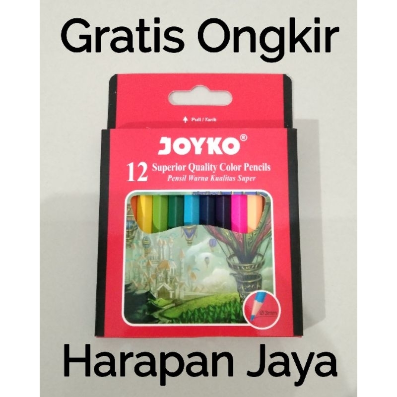 

JOYKO CP-102 Pensil Warna Pendek 12 Warna Per Papan