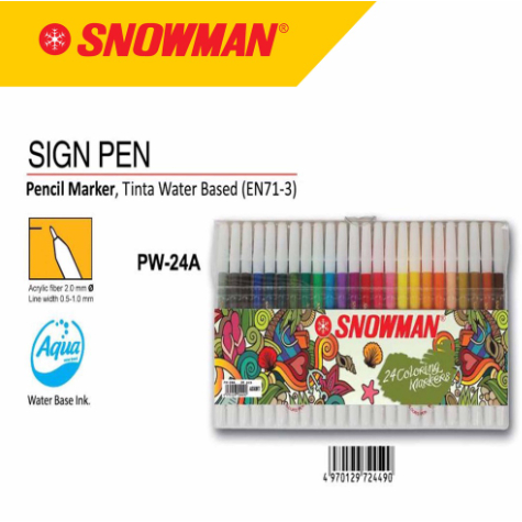 

Spidol Set / Sign Pen 24 Warna PW-24A Snowman