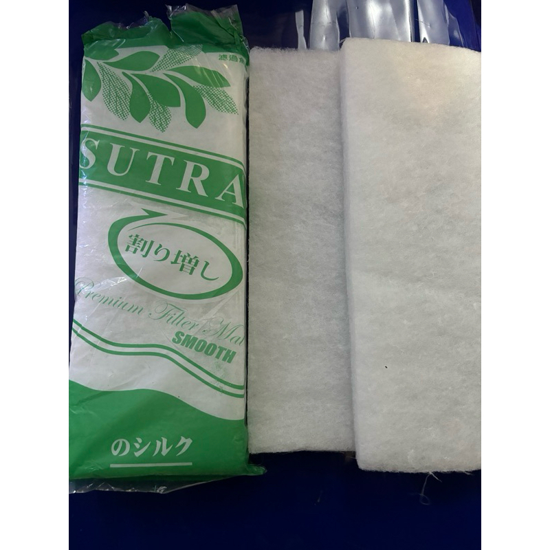 busa 2 lapis sutra hijau media filter air aquarium kapas dakron isi 2 media filter air ikan hias