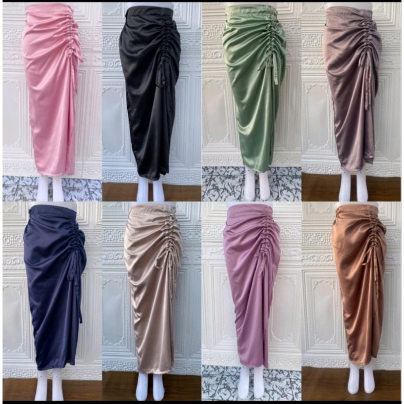 ROK SERUT SATIN ROK SASI SKIRT ROK KOREA TERLARIS