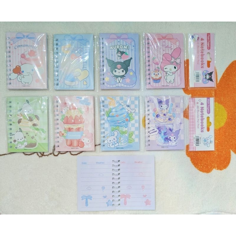 

Notes spiral | memo spiral | notebook spiral ukuran A7 motif Sanrio kuromi melody cinamoroll hello kitty