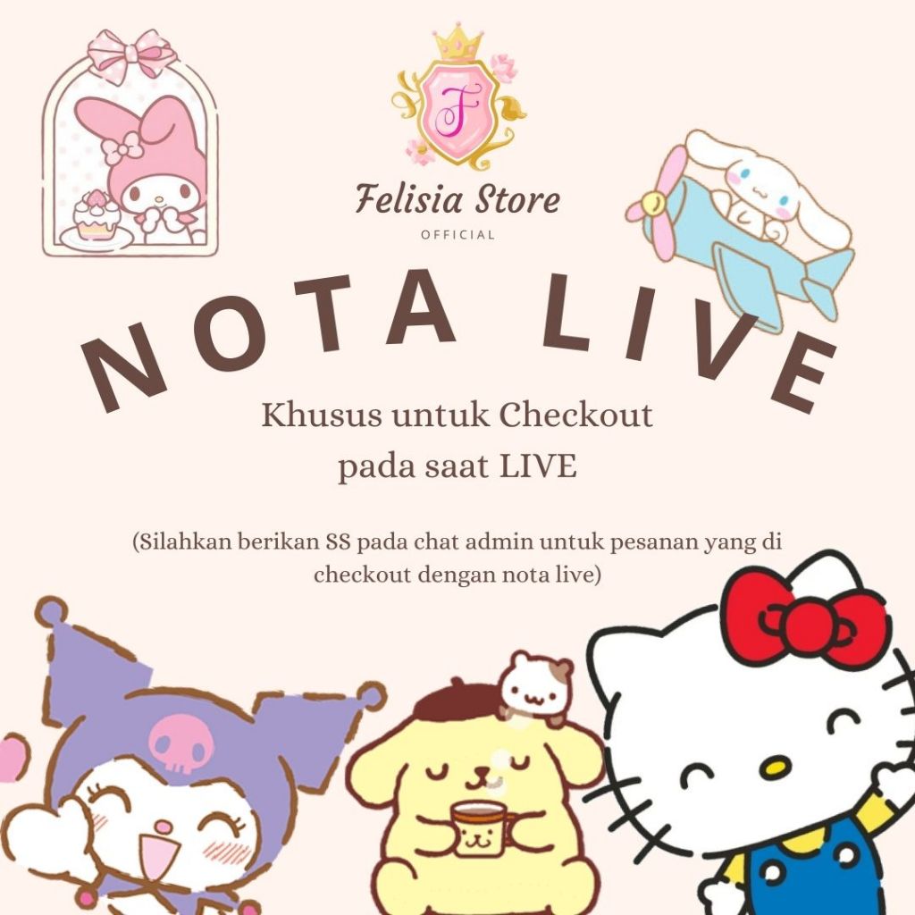 

Nota LIVE 1 (10.000 - 70.000) untuk Pesanan dari LIVE Felisia Store Official Sudah Termasuk Admin