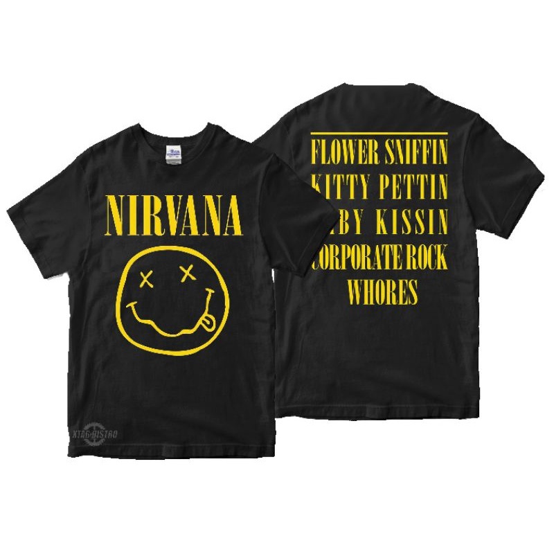 Nirvana Smile (Oversized) Kaos Band Nirvana / Kaos Musik Nirvana