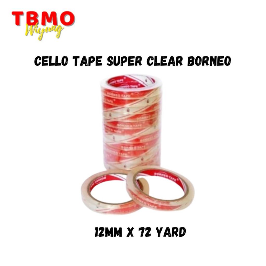 

Tbmo Cello Tape 12MMX72Y Super Clear Borneo