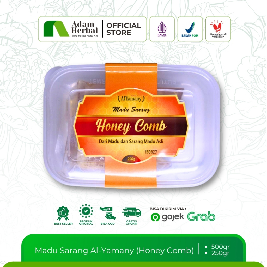 

Madu Sarang Al-Yamany (Honey Comb) Kombinasi madu dan Sarang Asli 100%