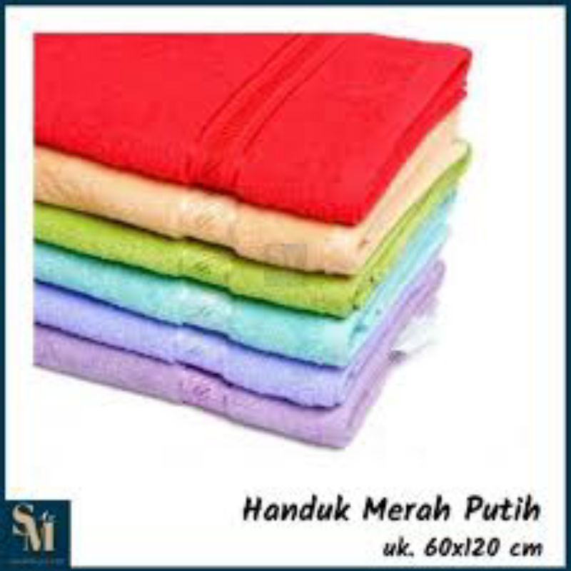 handuk Lis merah putih 60x120