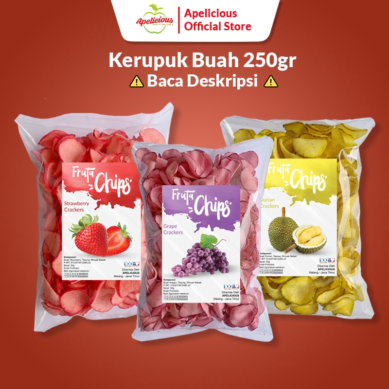 

NEWPRODUCT APELICIOUS Krupuk Buah Fruta 25g