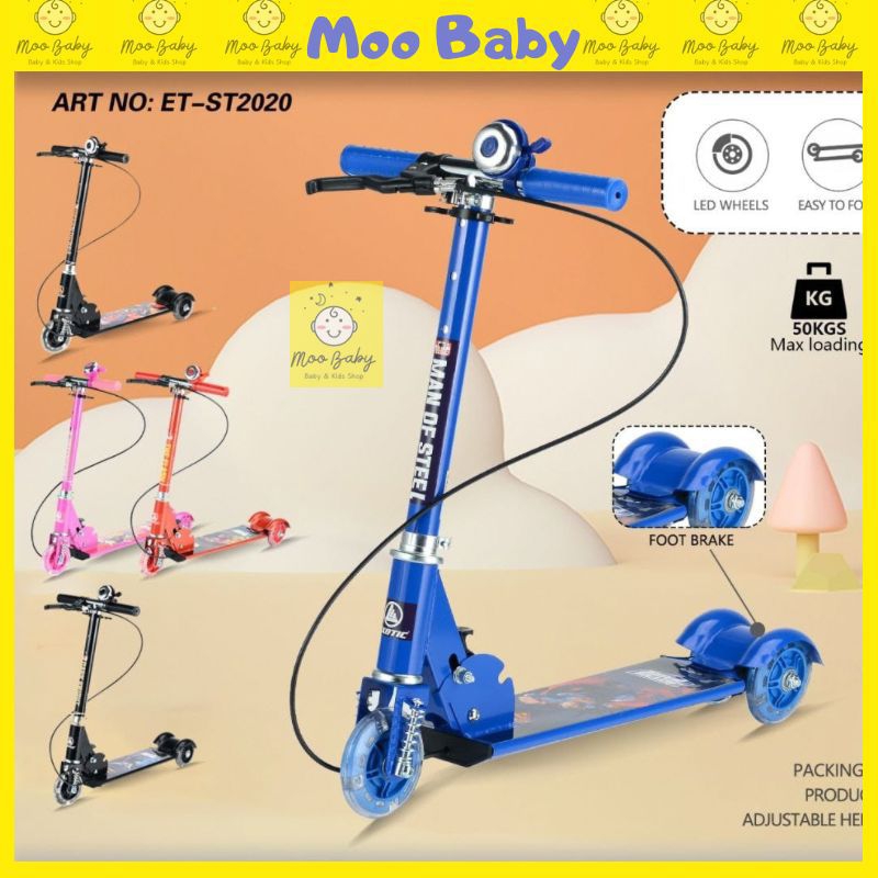Skuter Otoped Besi Anak Rem Tangan EXOTIC ST-2020 ST 2015 / VR 09B Scooter Karakter Justice kokoh