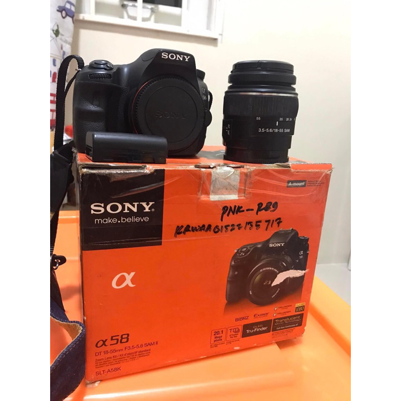 kamera SLR Sony a58 second used preloved