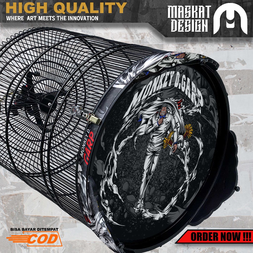 Stiker Decal Sangkar Burung Murai Kacer Tebok Bulat - Sticker Dekal Sangkar Murai Variasi Desain One