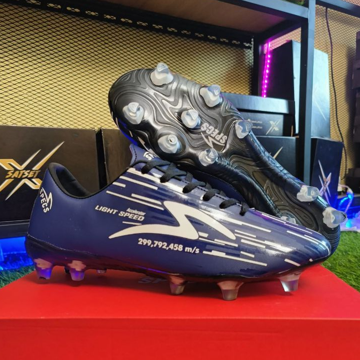 Sepatu Bola Specs Accelerator Satu Pro in Elite Spyder Slaz Hitam FG Size 39 - 43 REBORN